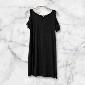 Zenana outfitters CHICO open shoulder t shirt dress (charcoal) SMALL NEW